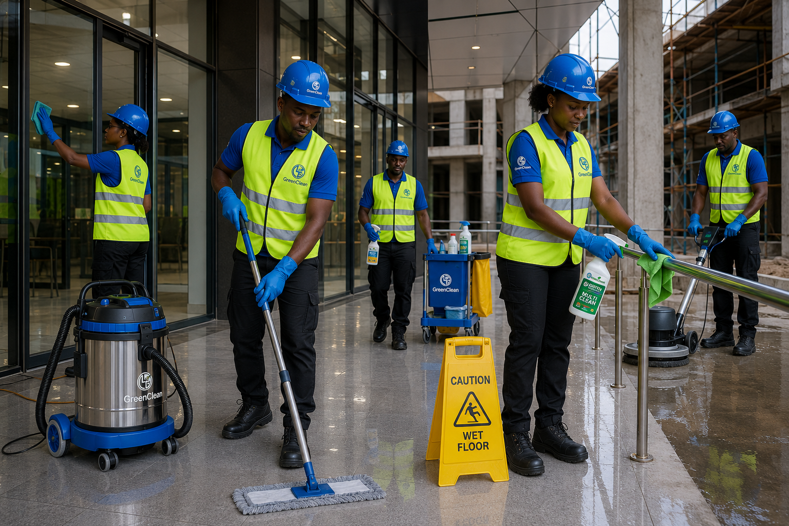 Commercial and construction cleaning